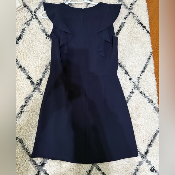 French Connection Blue Sheath Mini Dress V-Neck Sleeveless - Picture 3 of 3
